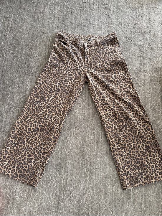 American Eagle Outfitters Denim - American Eagle Outfitters Leopard Print Wide-Leg Jeans - Brown/Black